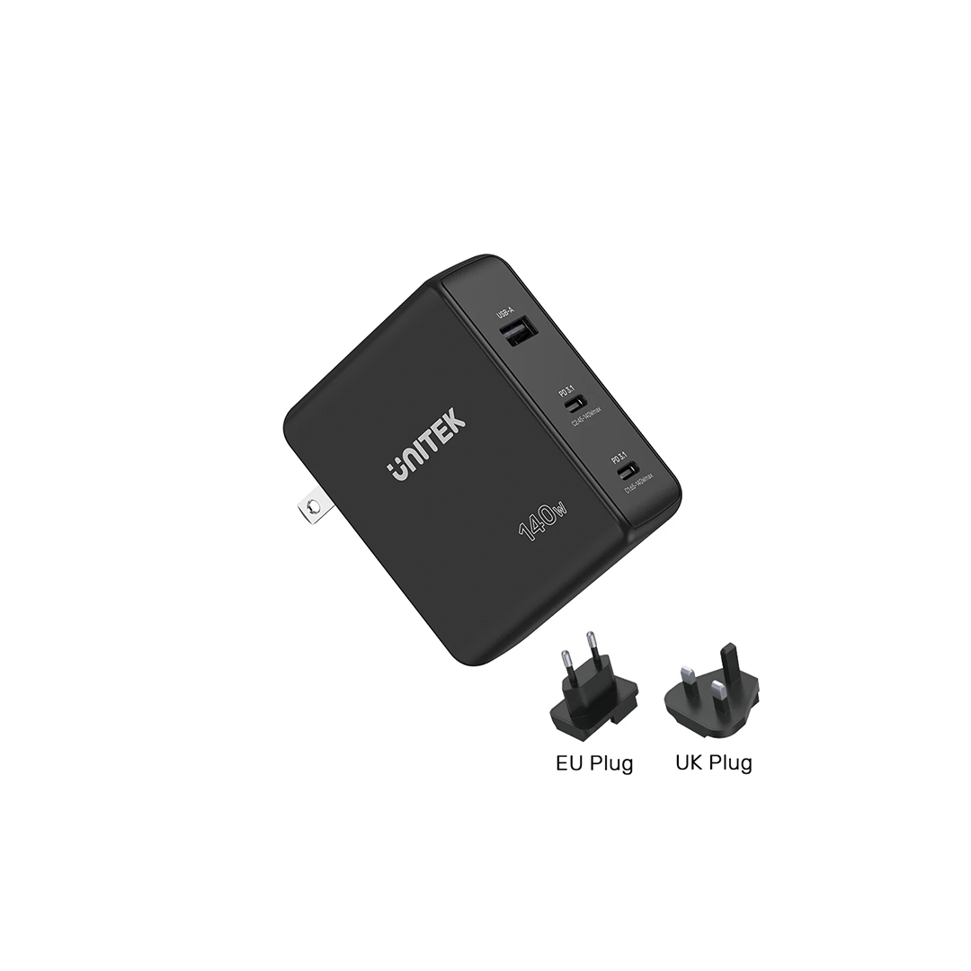 Unitek 140W PD 3.1 GaN Wall Charger in Qatar Unitek 140W PD 3.1 GaN Wall Charger in Qatar